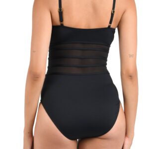 Alternative view of Strappy Mesh Inset One-Piece Swimsuit